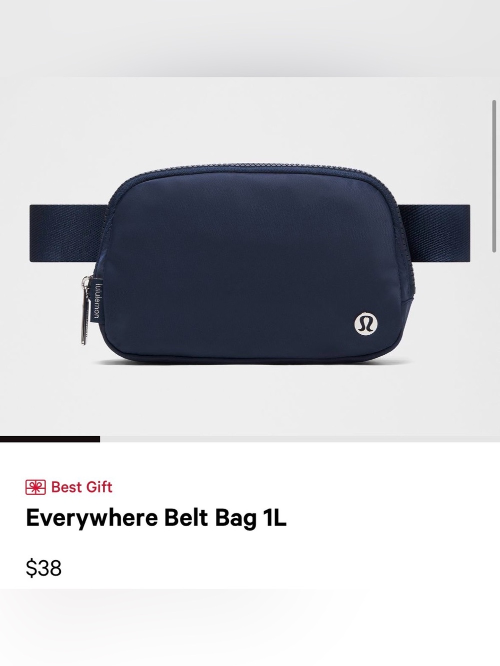 lululemon athletica Navy Waist/Crossbody Belt Bag 1L